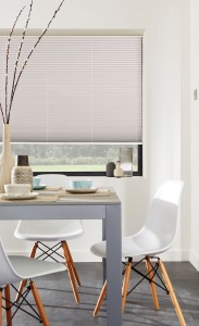 Conservatory blinds: 2019_LL_Pleated_Basix_CloudGrey_Open_Mid_Headrail_garden_Mail
