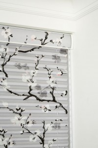 Conservatory blinds: LL_2019_Pleated_Cherry_Blossom_Serenity_Liv_Close-up_Mail