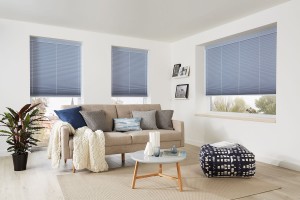 Conservatory blinds: LL_2019_Pleated_Topaz_ESP_Denim_Liv_Main_Mail