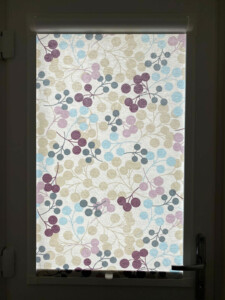 A Perfect Fit tensioned roller blind Clip fit on a door. No holes drilled. Child safe. Fitted in Rushmere St Andrew
