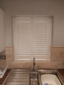Wooden shutters in stalled in kitchen in Ipswich