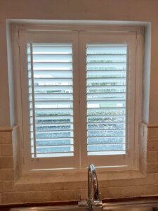 Wooden shutters in stalled in kitchen in Ipswich