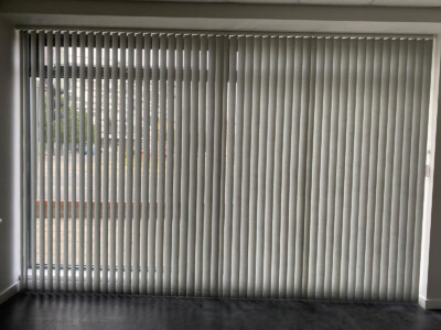 Vertical blinds ftted in an office in Felixstowe