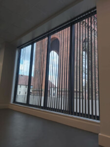 Vertical blinds fitted at Colchester Mercury Theatre